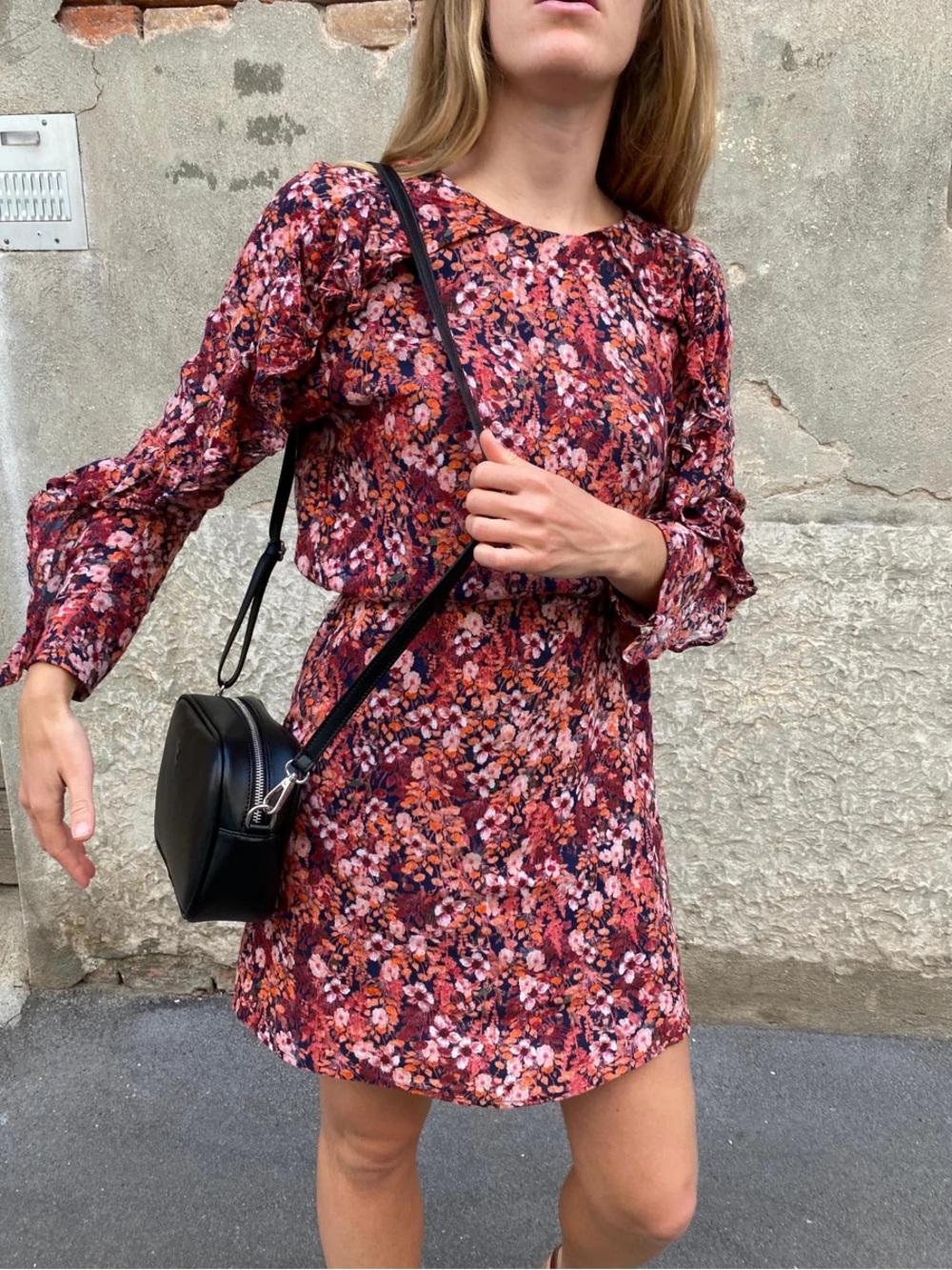 H&M | Ruffle Floral Mini Dress Size 4